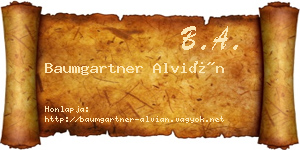 Baumgartner Alvián névjegykártya